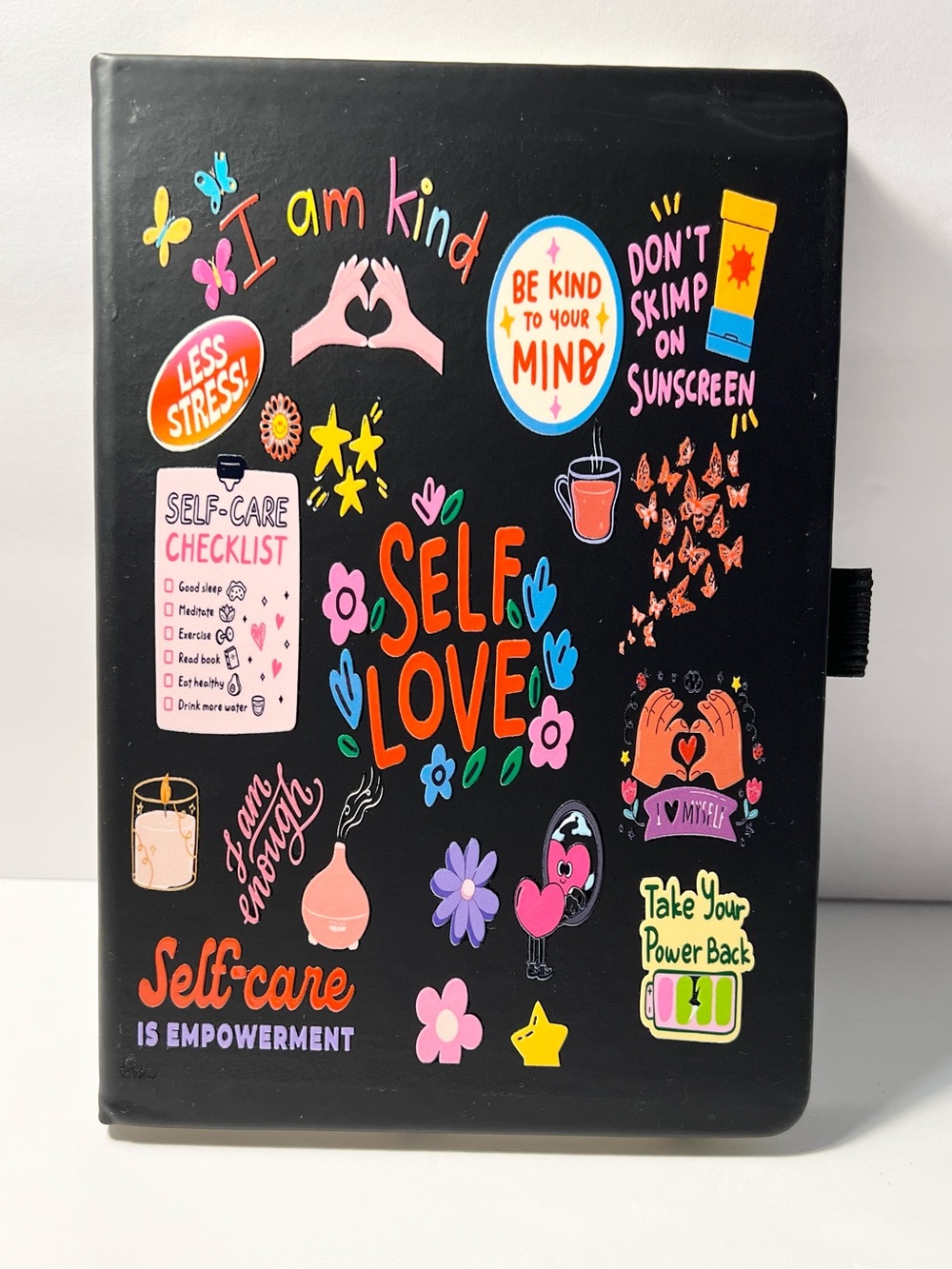 Self Care A5 Hardcover Journal Notebook | Mental Health Wellness Journal |
